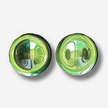 Boucles d’oreilles Rainball Miroir vertes Francine Bramli Paris
