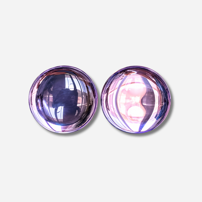 Boucles d’oreilles Rainball Miroir violet Francine Bramli Paris

