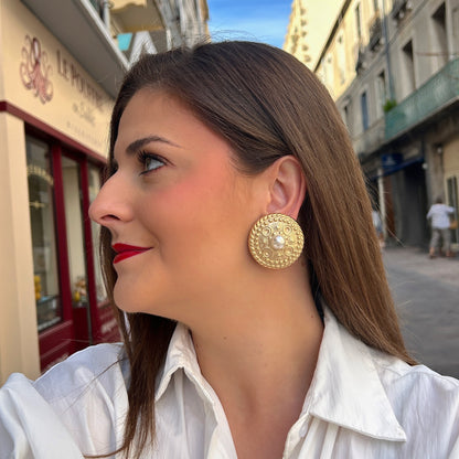 Boucles d’oreilles Rainball Vintage Perles Francine Bramli Paris
