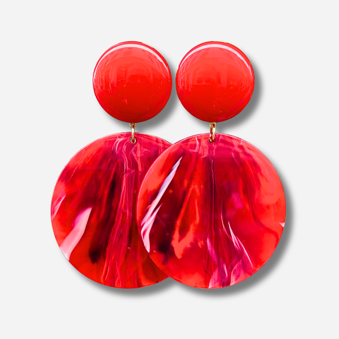 Boucles d’oreilles Rainbow Rouge Francine Bramli Paris – Divinity Sète