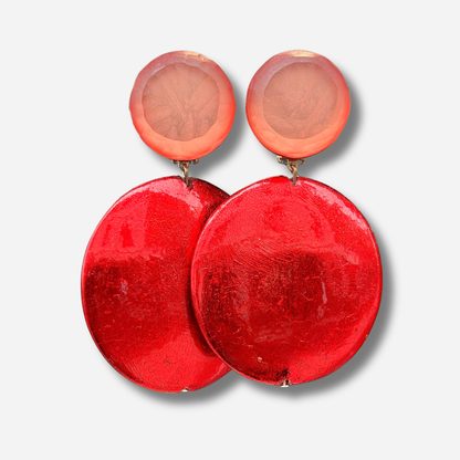 Boucles d’oreilles Rétro Rouge Francine Bramli Paris – Divinity Sète