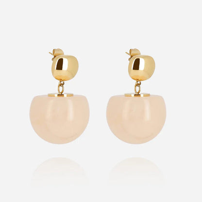 Boucles d’oreilles Rosazia ZAG en acier inoxydable doré et résine colorée