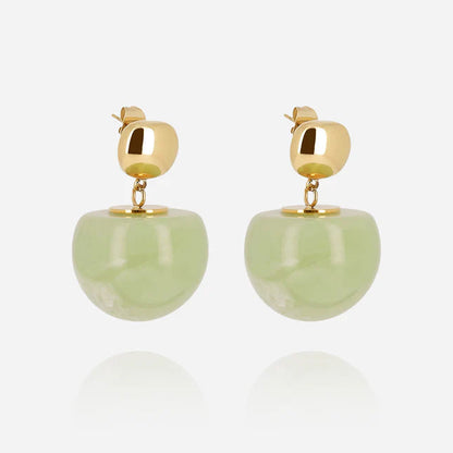 Boucles d’oreilles Rosazia ZAG en acier inoxydable doré et résine colorée