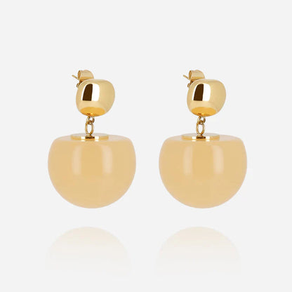 Boucles d’oreilles Rosazia ZAG en acier inoxydable doré et résine colorée