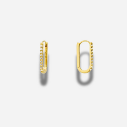 Boucles d’oreilles Shiny Jazzy Mya Bay créoles dorées serties de strass