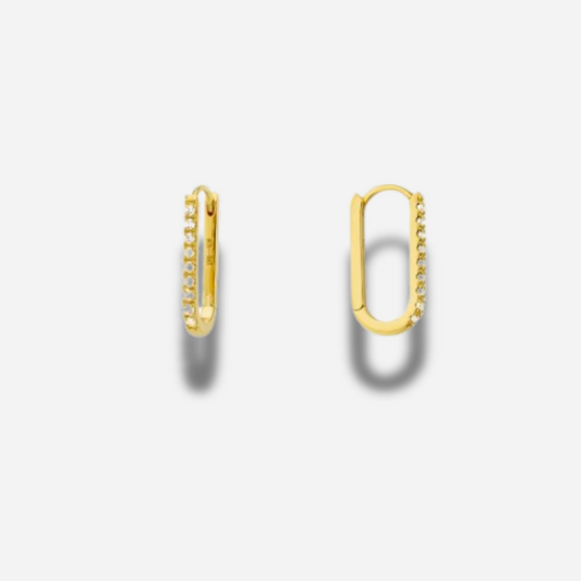 Boucles d’oreilles Shiny Jazzy Mya Bay créoles dorées serties de strass