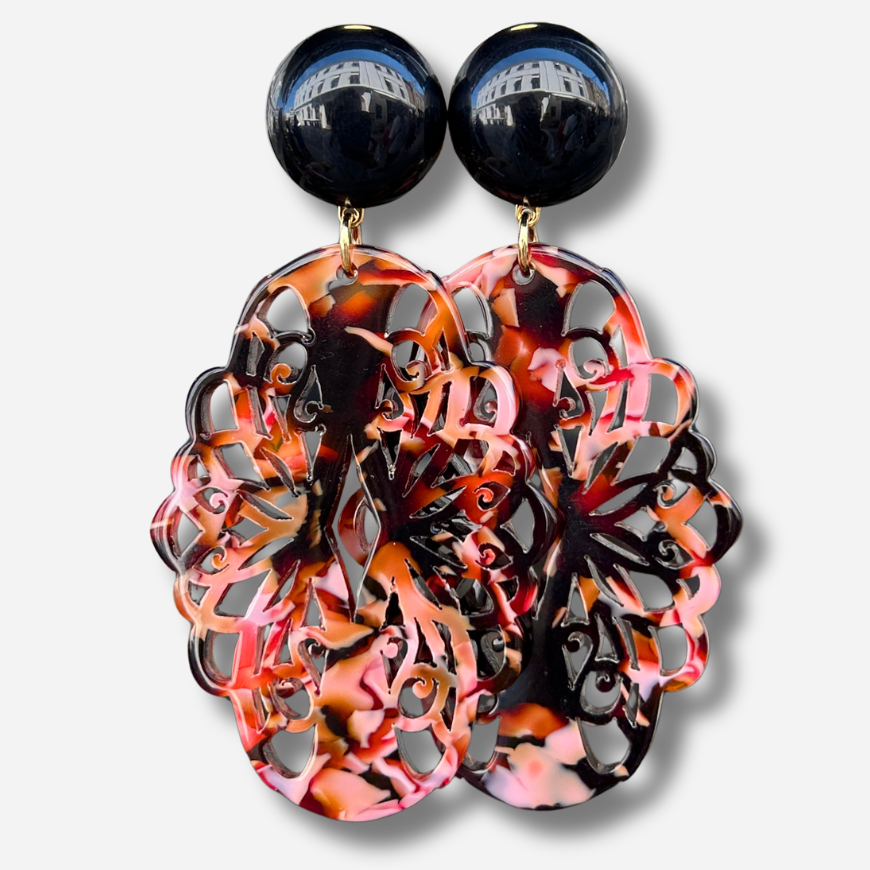 Boucles d’oreilles Sultane Bordeaux Francine Bramli Paris

