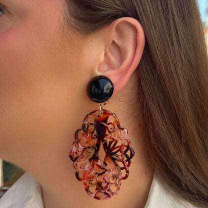 Boucles d’oreilles Sultane Bordeaux Francine Bramli Paris
