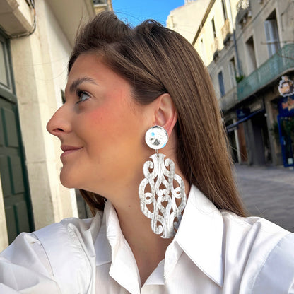 Boucles Sultane XL portées Francine Bramli Paris