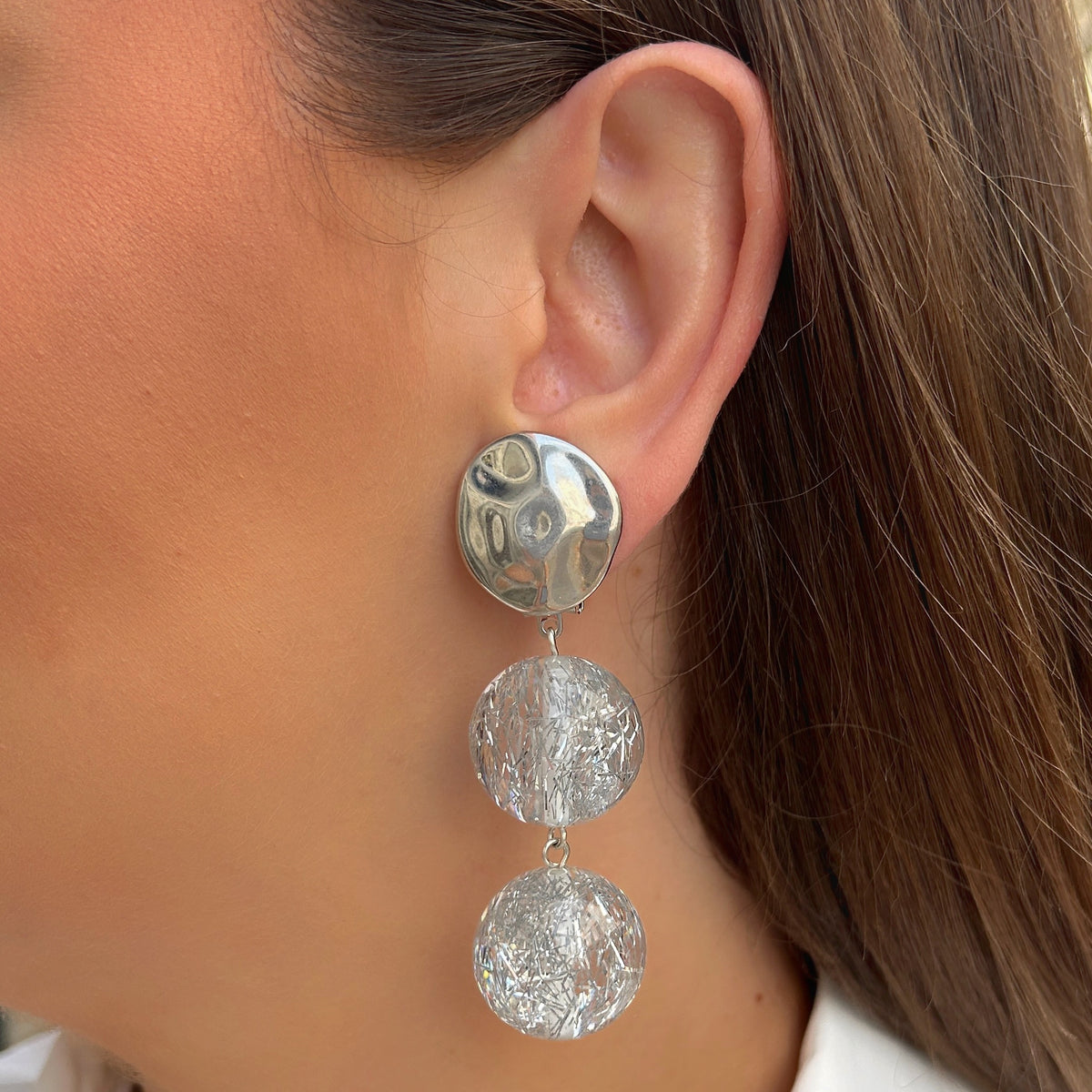 Boucles d’oreilles Sumac Silver XS argentées Francine Bramli Paris
