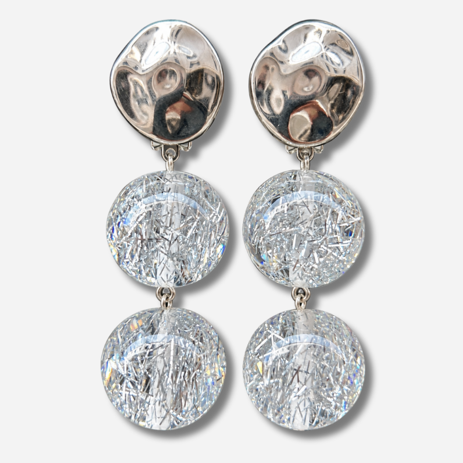 Boucles d’oreilles Sumac Silver XS argentées Francine Bramli Paris
