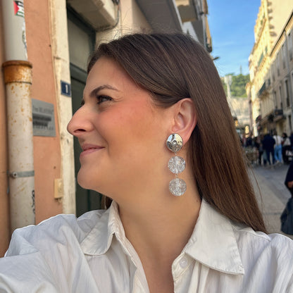 Boucles d’oreilles Sumac Silver XS argentées Francine Bramli Paris
