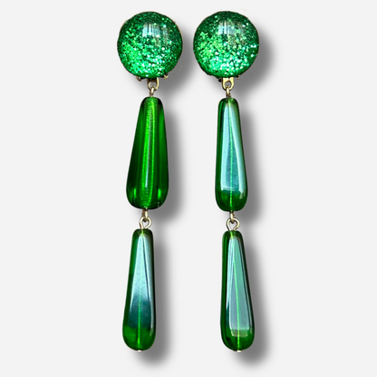 Boucles d’oreilles Suzanne Vert XS pendantes Francine Bramli Paris
