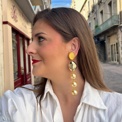 Boucles d’oreilles Suzetta Jaune Francine Bramli Paris
