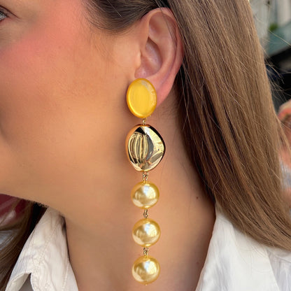 Boucles d’oreilles Suzetta Jaune Francine Bramli Paris
