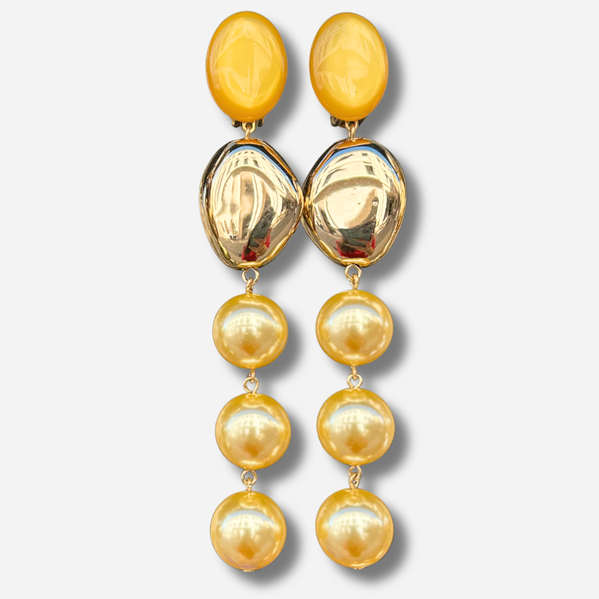 Boucles d’oreilles Suzetta Jaune Francine Bramli Paris
