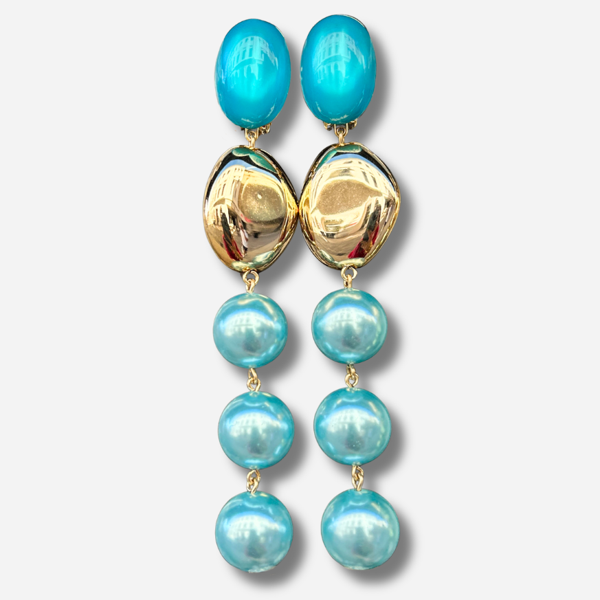 Boucles d’oreilles Suzetta Turquoise Francine Bramli Paris

