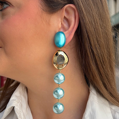 Boucles d’oreilles Suzetta Turquoise Francine Bramli Paris
