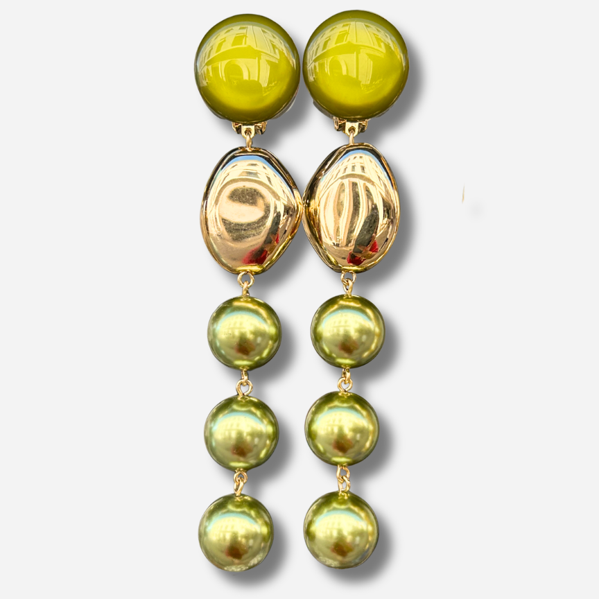 Boucles d’oreilles Suzetta Vert Francine Bramli Paris
