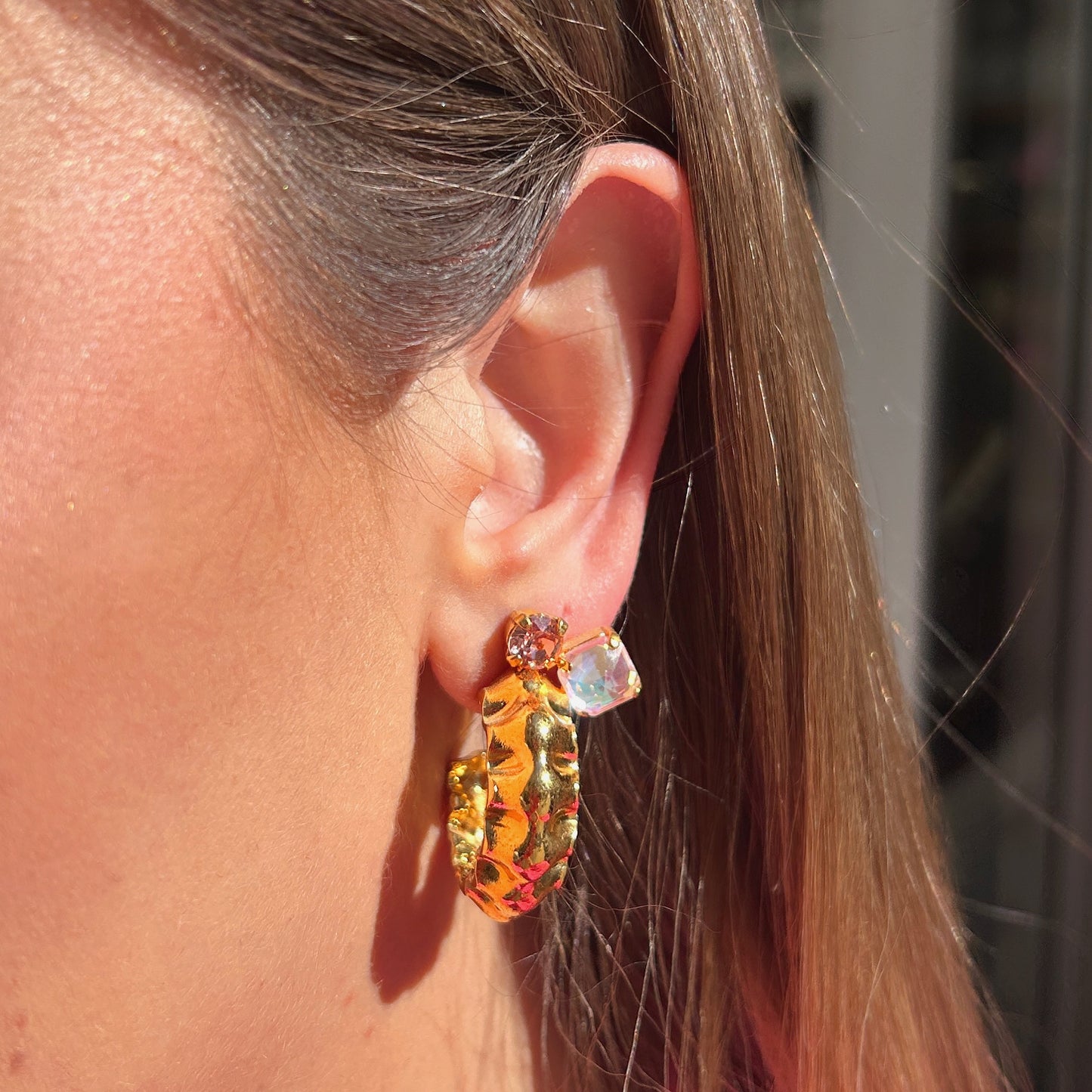Boucles Oryna Rose portées Crézus