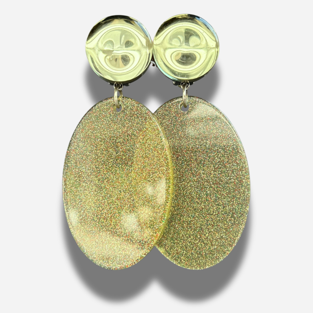 Boucles Paillettes Kaki Francine Bramli Paris