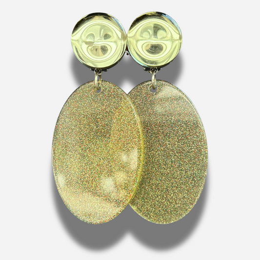 Boucles Paillettes Kaki Francine Bramli Paris