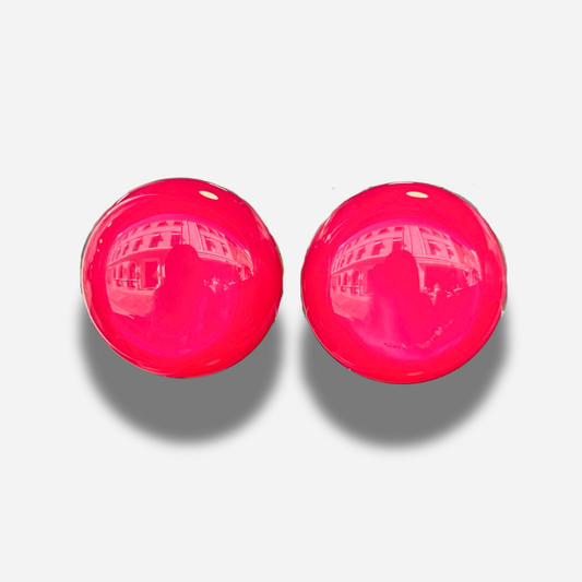 Boucles Rainball Irisée Rose Francine Bramli Paris à clip en résine rose fuchsia