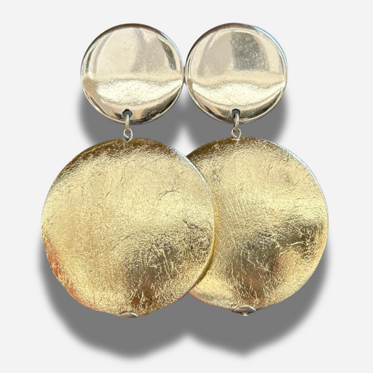 Boucles Retro Gold Silver Francine Bramli Paris dorées et argentées portées chez Divinity Sète