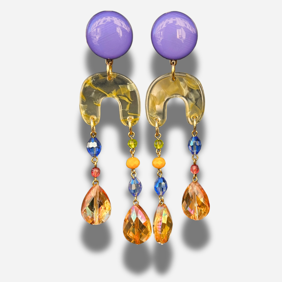 Boucles Sarah Multi Francine Bramli Paris multicolores