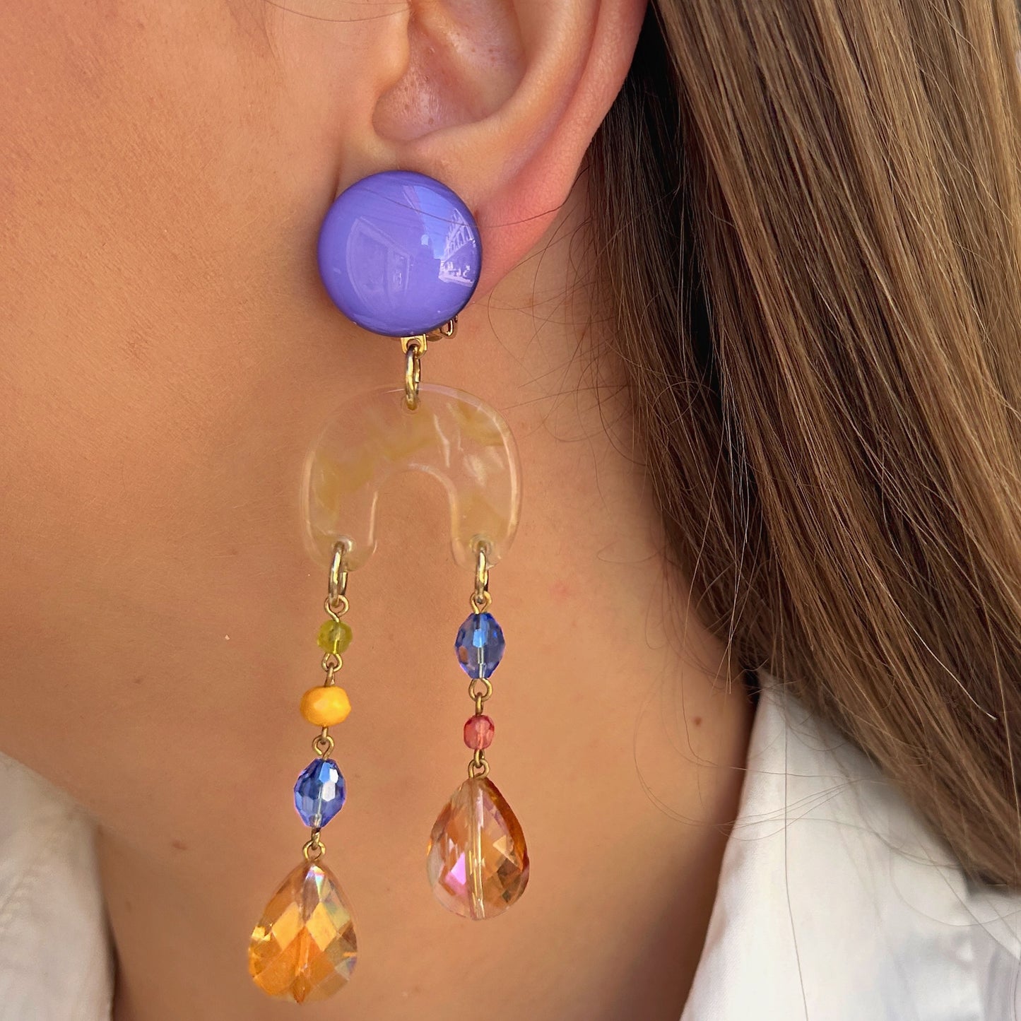 Boucles Sarah Multi Francine Bramli Paris multicolores