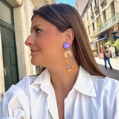 Boucles Sarah Multi Francine Bramli Paris multicolores