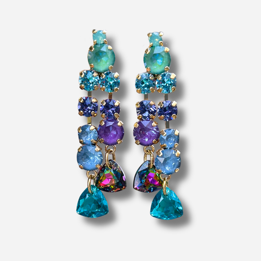 Boucles Selina Lavande Crézus boucles d’oreilles multicolores lavande bleu