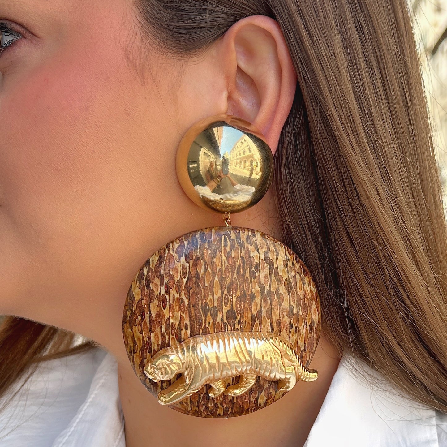 BOUCLES D'OREILLES - SEQUOIA ROND