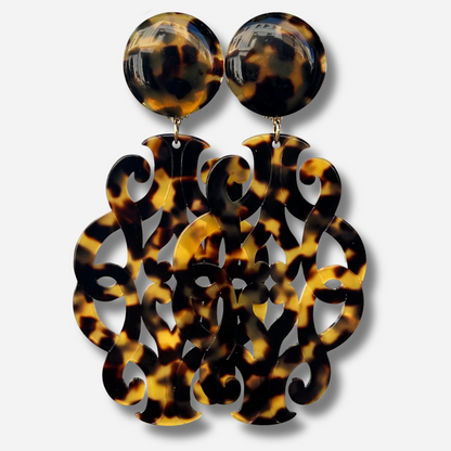Boucles d’oreilles Sultane XL Écaille de Tokyo Francine Bramli Paris
