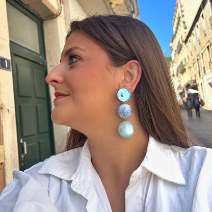 Boucles Sumac Turquoise Francine Bramli Paris à clip