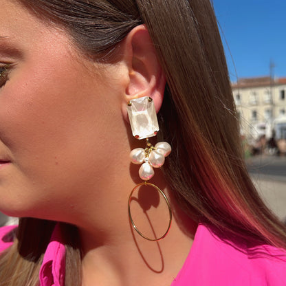 Boucles d’oreilles Vaena perles baroques Crézus