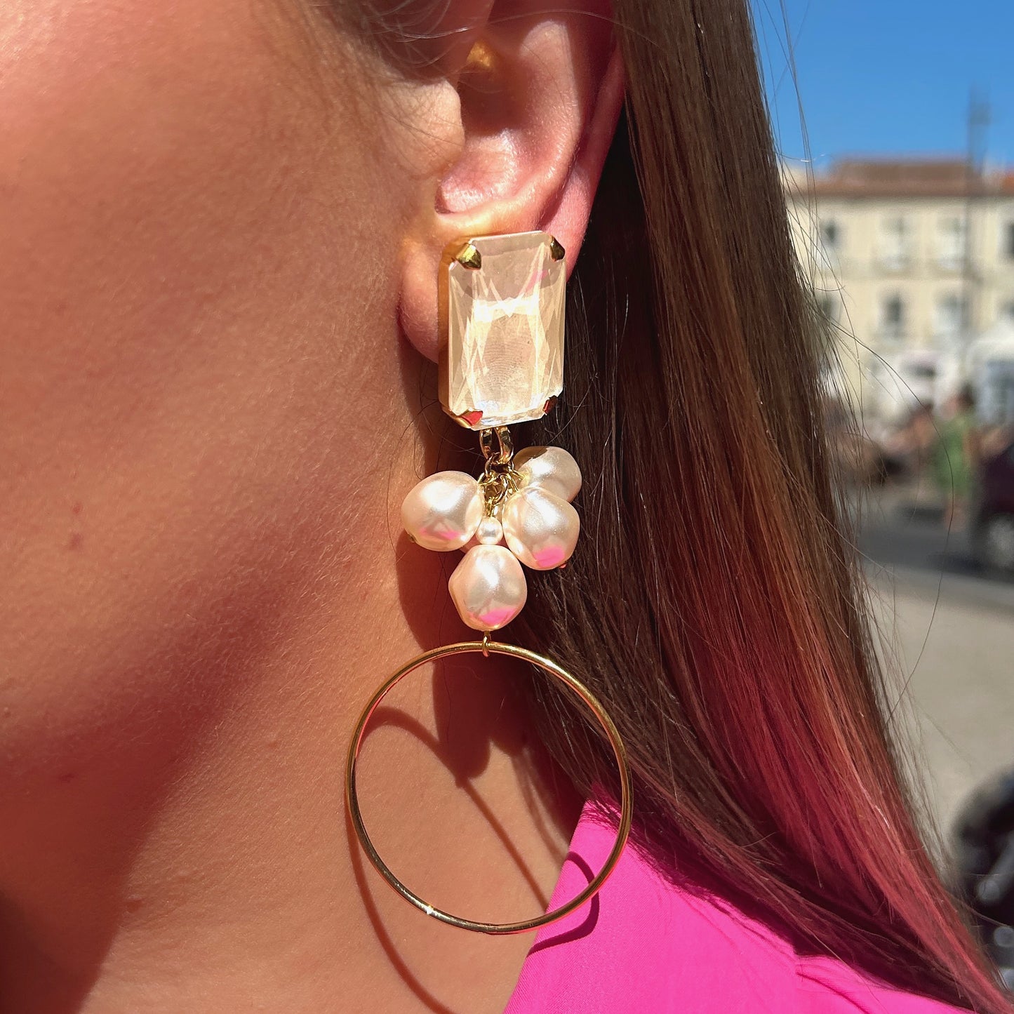 Boucles Vaena Perles portées Crézus