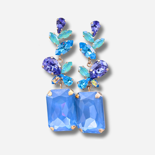 Boucles Zephina Lavande Crézus boucles d’oreilles pierres bleues lavande