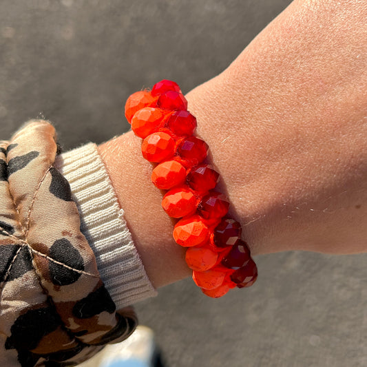 BRACELET - RENKLI ORANGE ET ROUGE GM