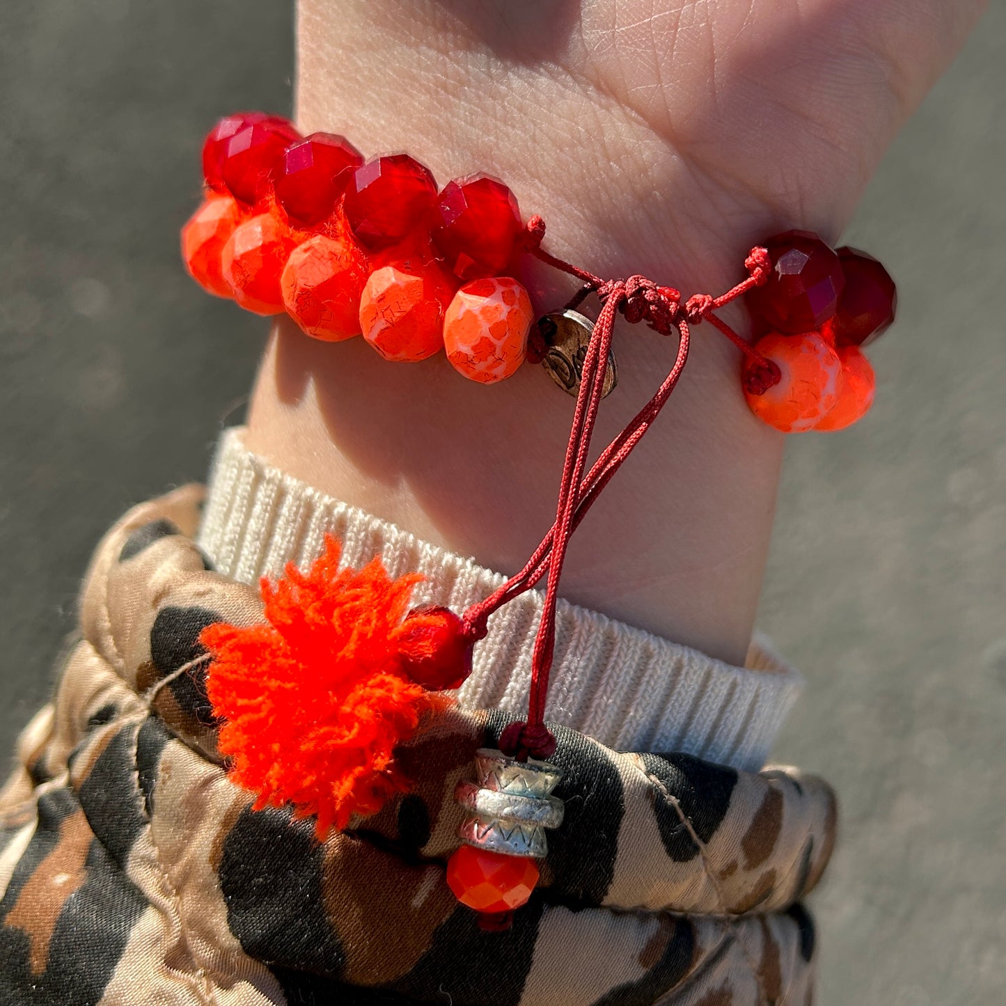 BRACELET - RENKLI ORANGE ET ROUGE GM