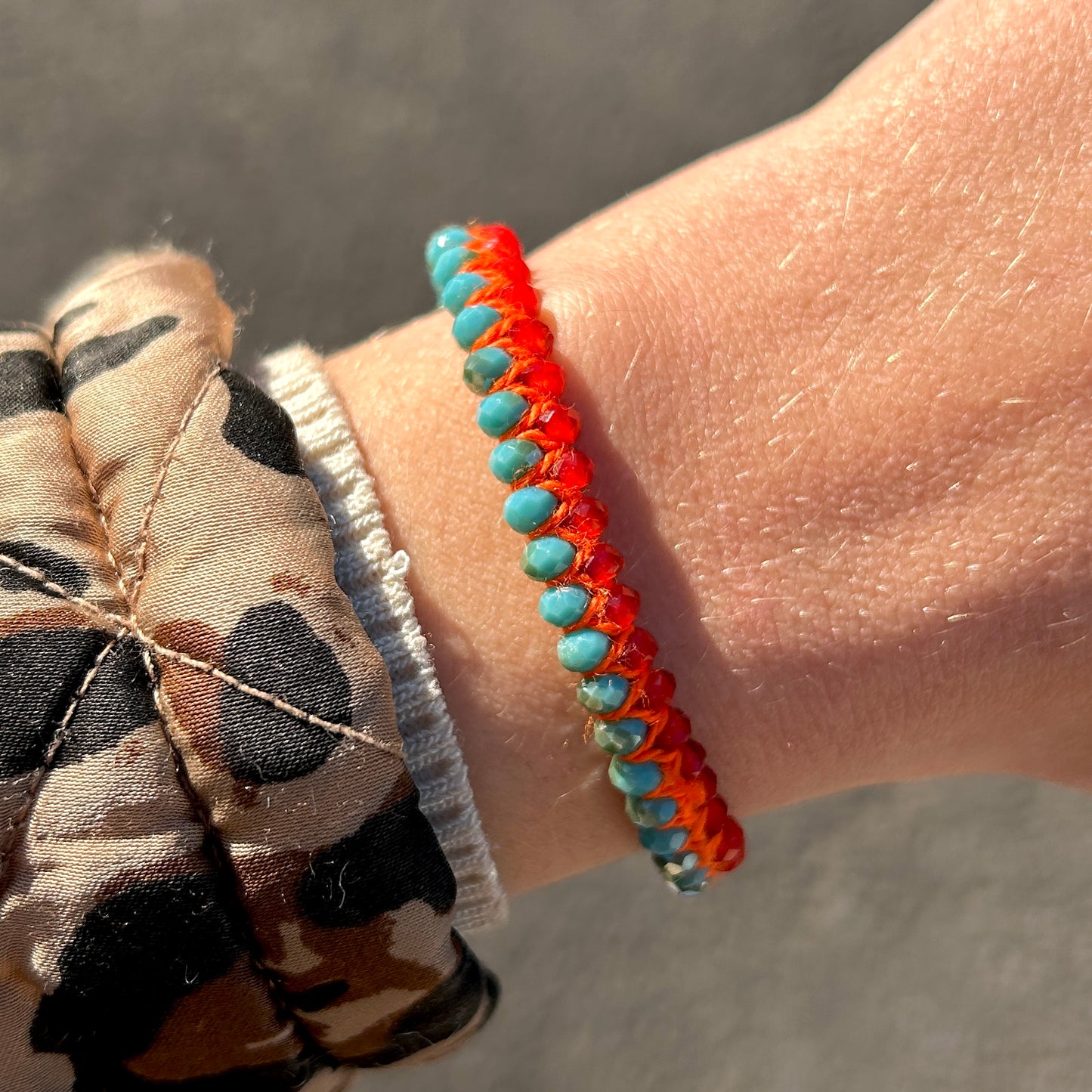 BRACELET - RENKLI ORANGE ET TURQUOISE