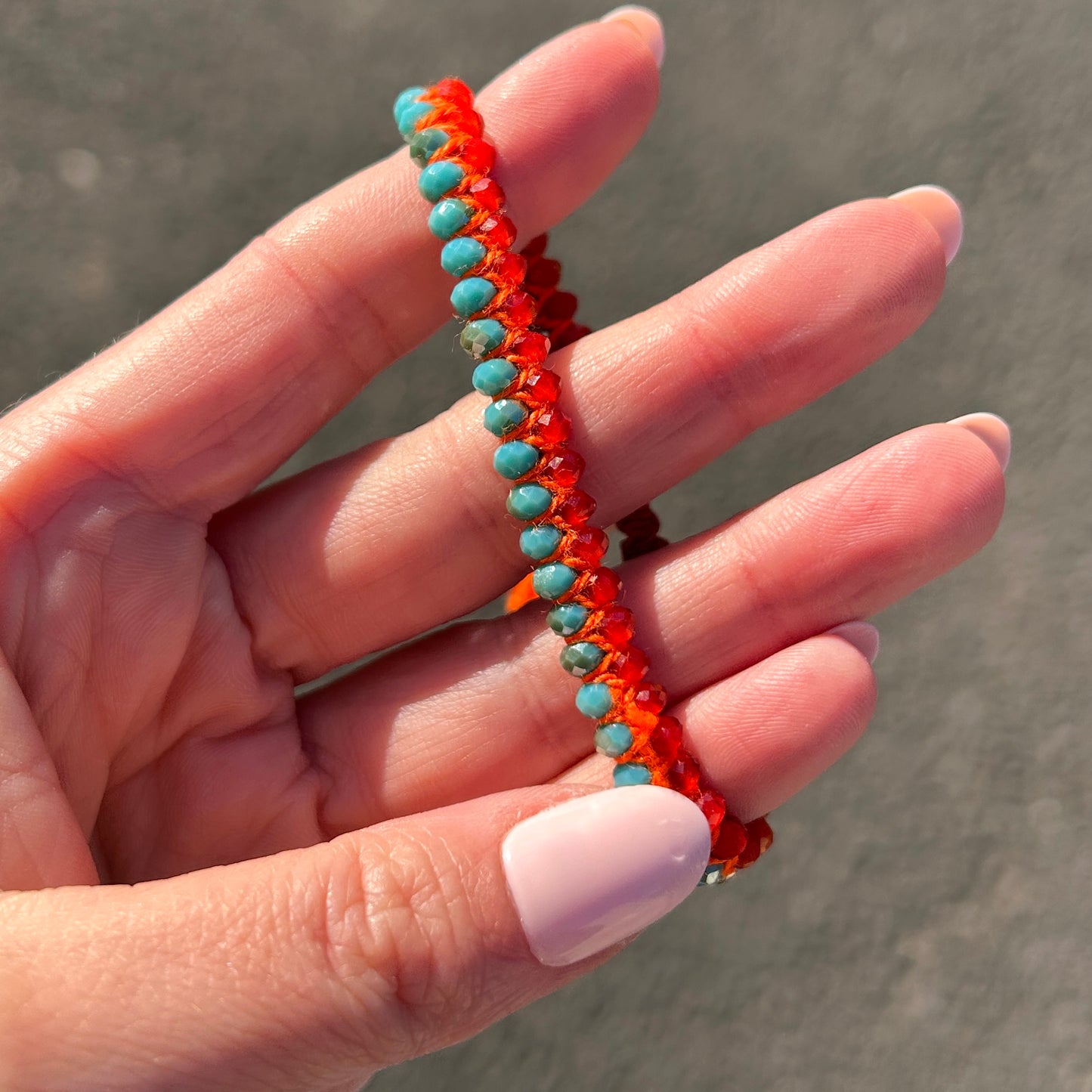 BRACELET - RENKLI ORANGE ET TURQUOISE