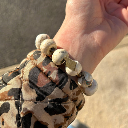 BRACELET - BOUDDHA TURQUOISE ET BLANC