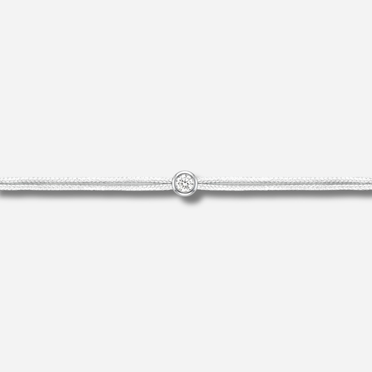 Bracelet Cuty 0.05CT Blanc LoveLab Antwerp en argent 925 ou or 18K avec diamant de laboratoire sur fil blanc