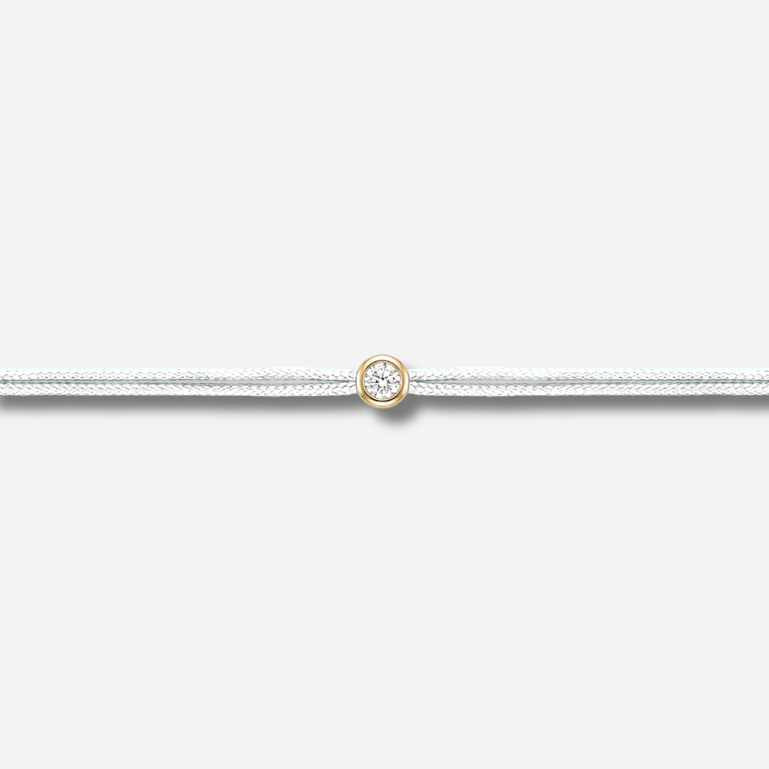 Bracelet Cuty 0.05CT Blanc LoveLab Antwerp en argent 925 ou or 18K avec diamant de laboratoire sur fil blanc