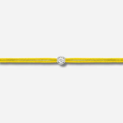 Bracelet Cuty 0.05CT Jaune LoveLab Antwerp en argent 925 ou or 18K avec diamant de laboratoire sur fil jaune