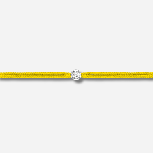 Bracelet Cuty 0.05CT Jaune LoveLab Antwerp en argent 925 ou or 18K avec diamant de laboratoire sur fil jaune