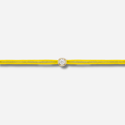 Bracelet Cuty 0.05CT Jaune LoveLab Antwerp en argent 925 ou or 18K avec diamant de laboratoire sur fil jaune