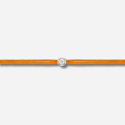 Bracelet Cuty 0.05CT Orange LoveLab Antwerp en argent 925 ou or 18K avec diamant de laboratoire sur fil orange