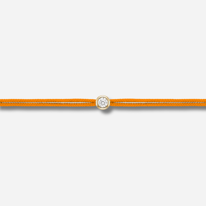 Bracelet Cuty 0.05CT Orange LoveLab Antwerp en argent 925 ou or 18K avec diamant de laboratoire sur fil orange